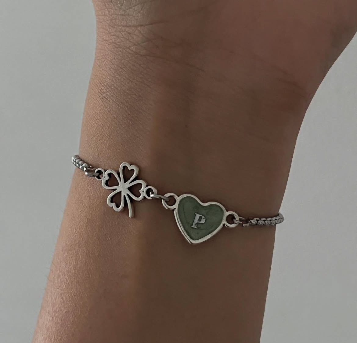 Lucky Heart Initial Handmade Bracelet