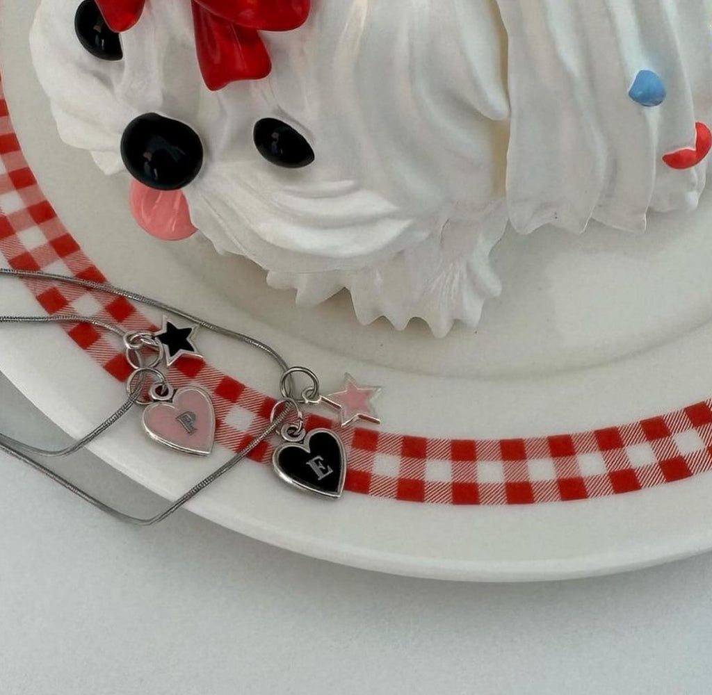 Heart & Star Initials Necklace