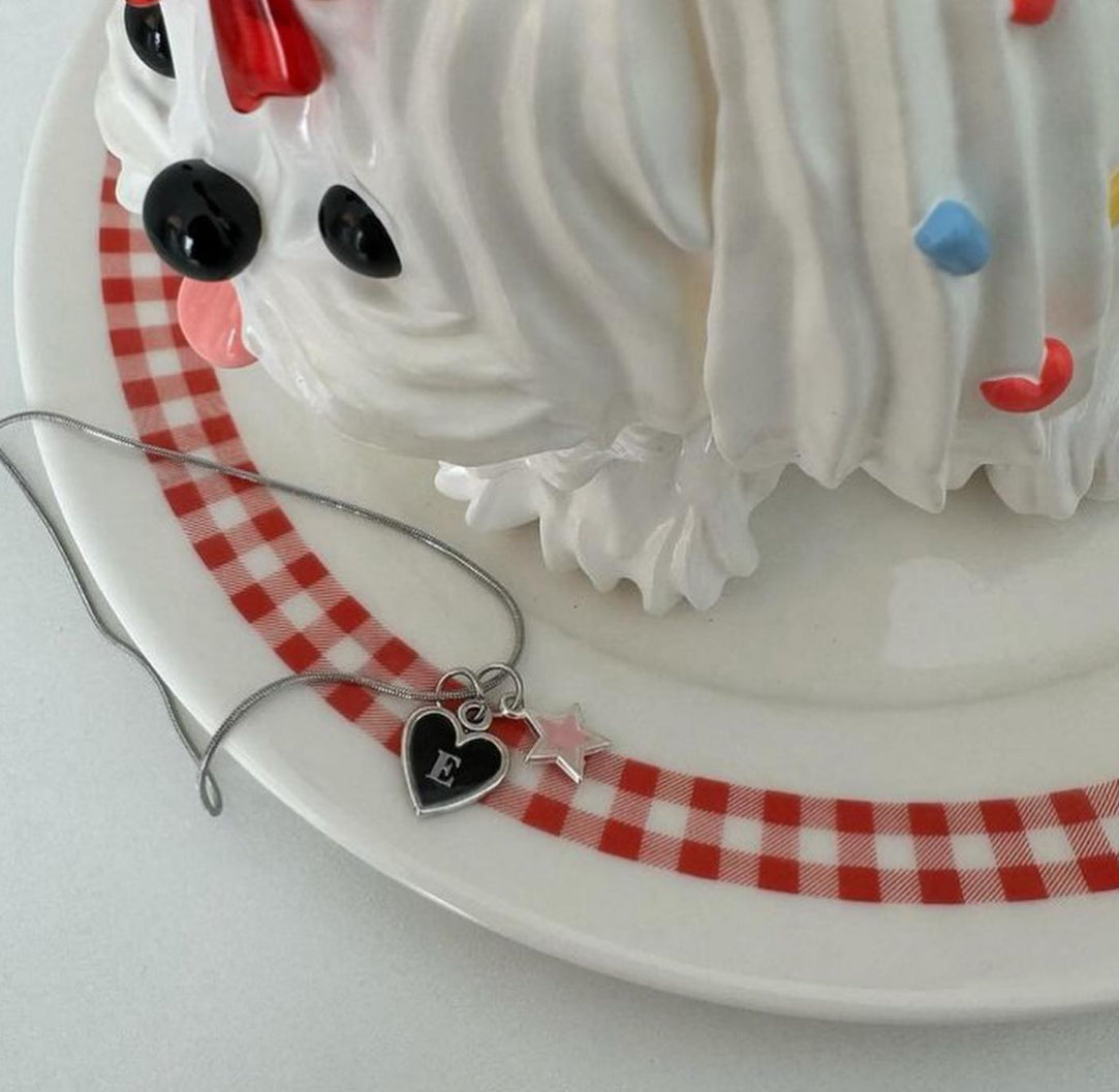 Heart & Star Initials Necklace