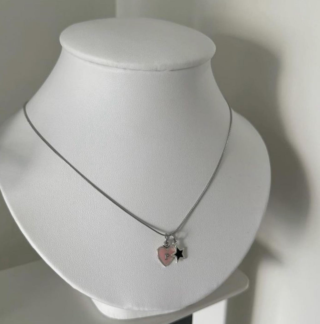 Heart & Star Initials Necklace