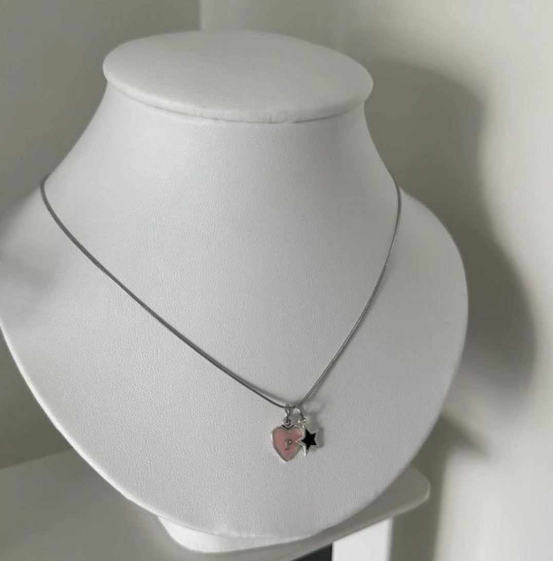 Heart & Star Initials Necklace