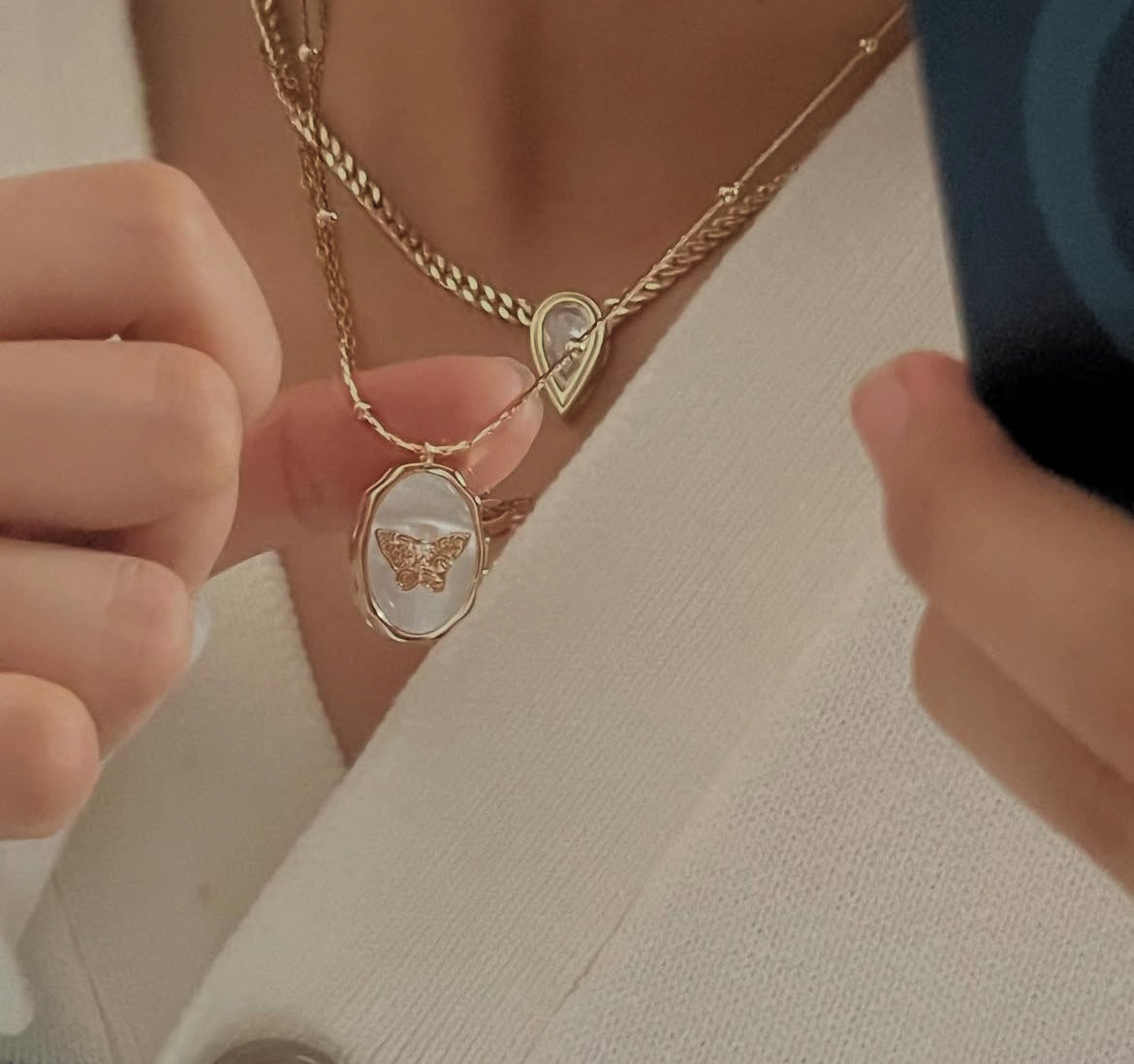 Secret Butterfly Locket Necklace