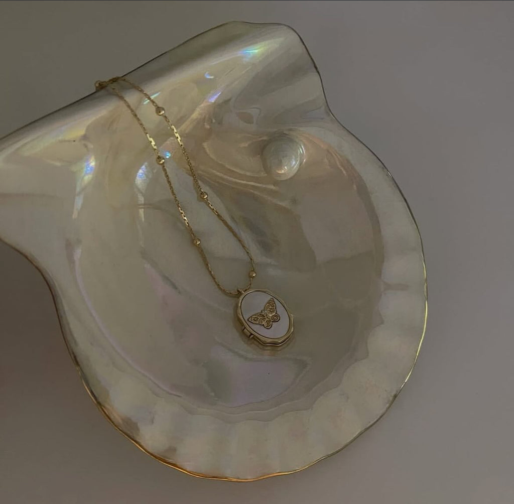 Secret Butterfly Locket Necklace