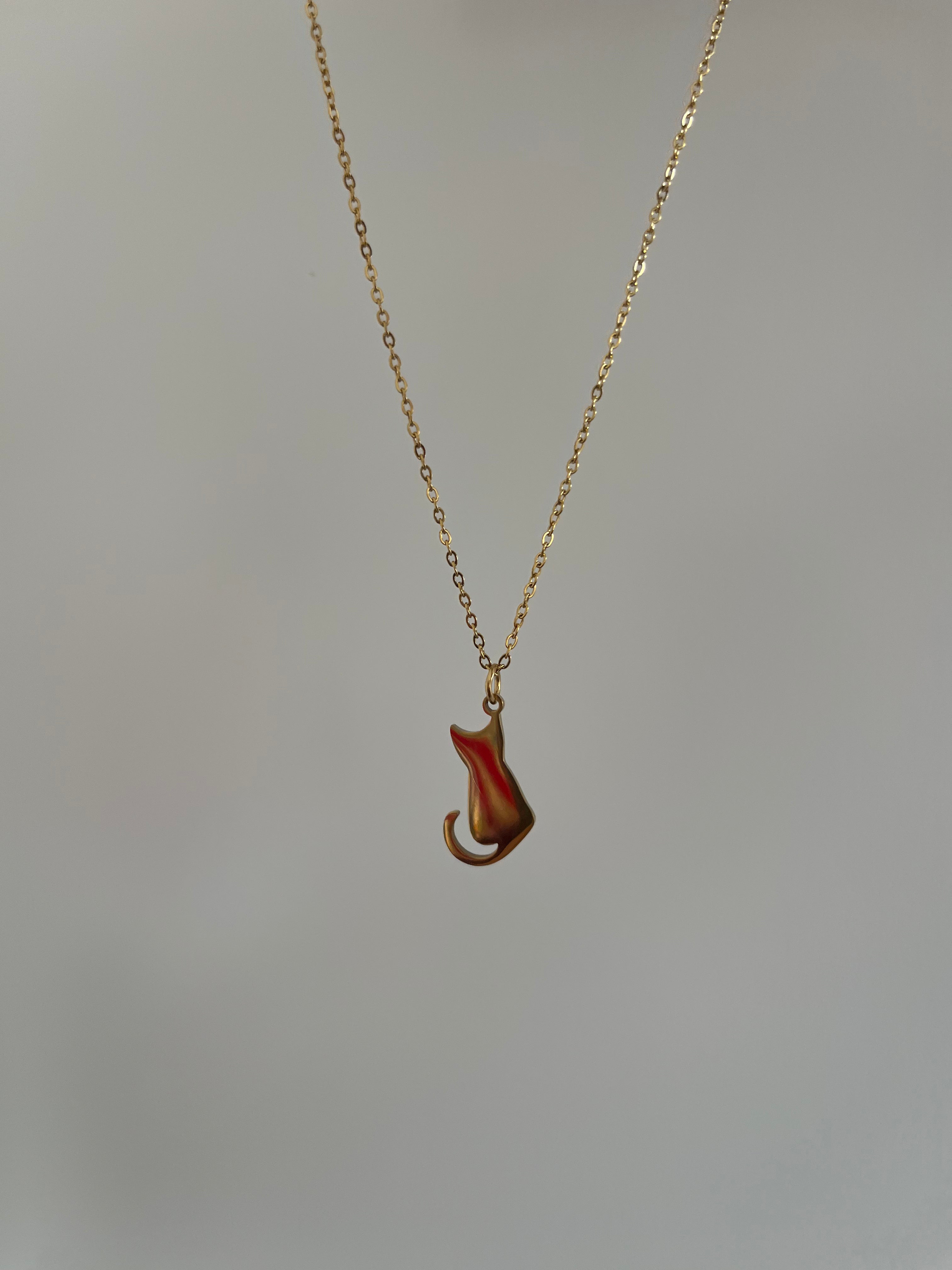 Whisper Cat Charm Necklace