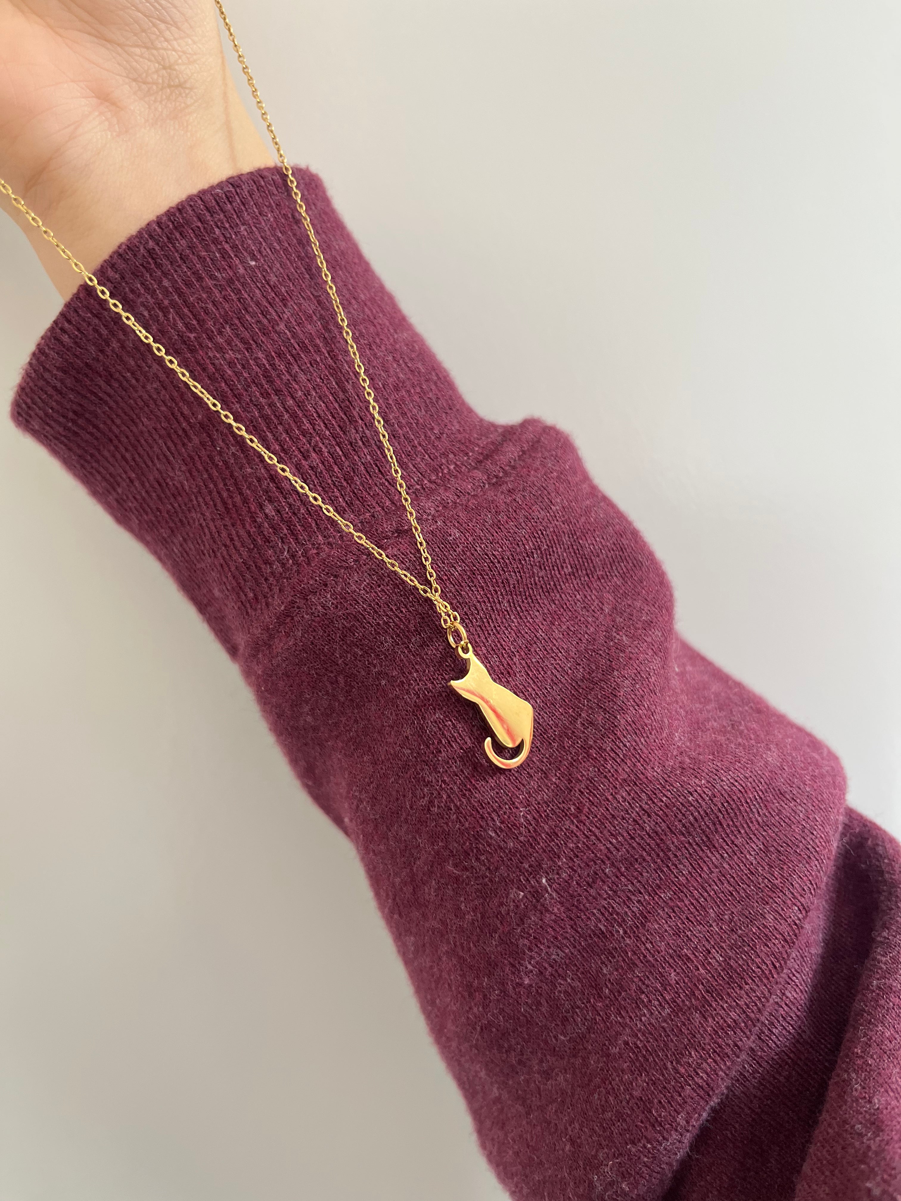 Whisper Cat Charm Necklace