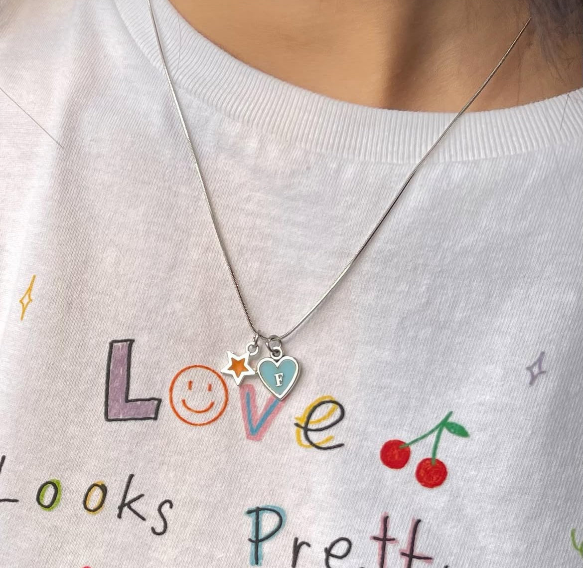 Heart & Star Initials Necklace