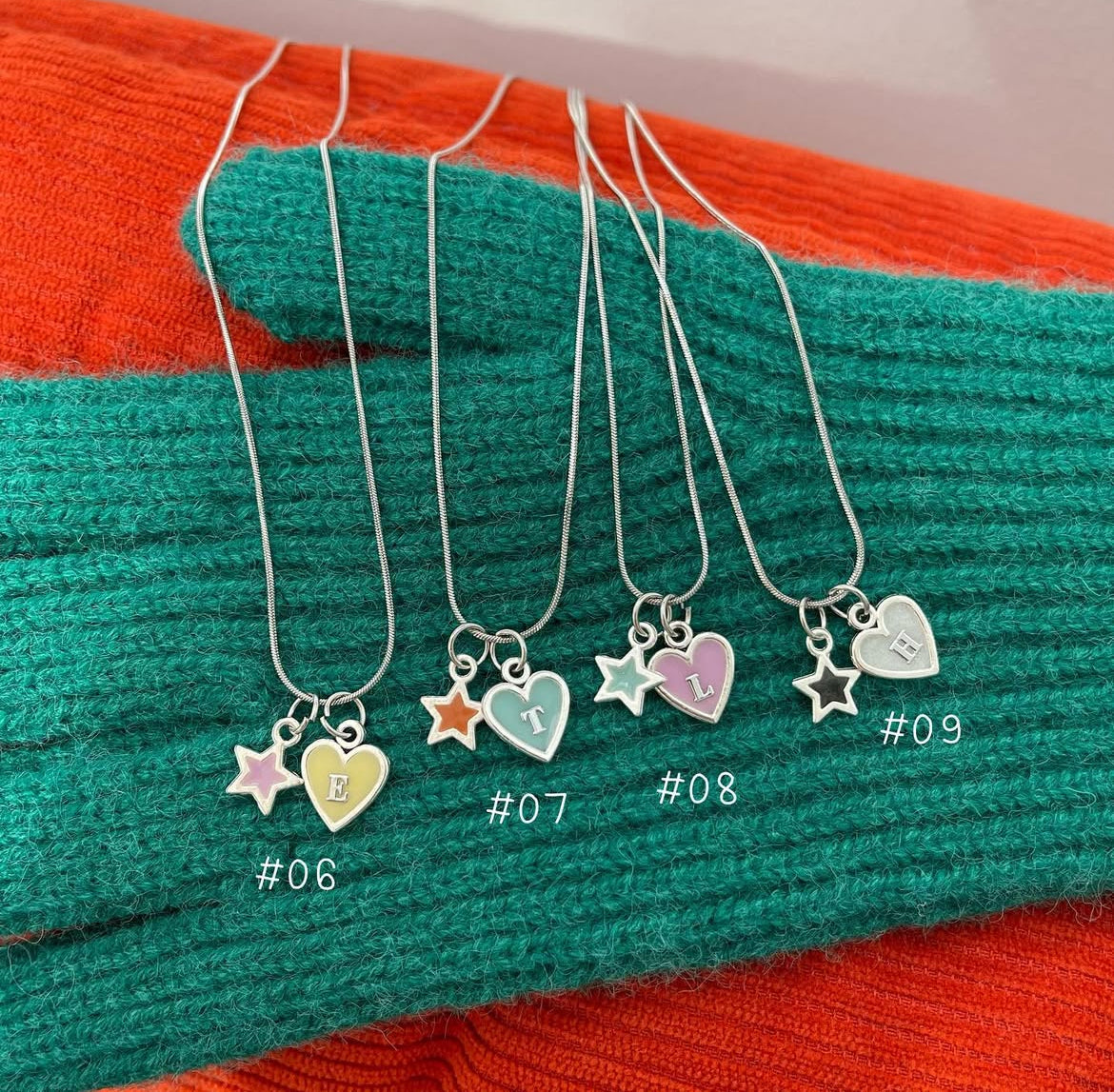 Heart & Star Initials Necklace