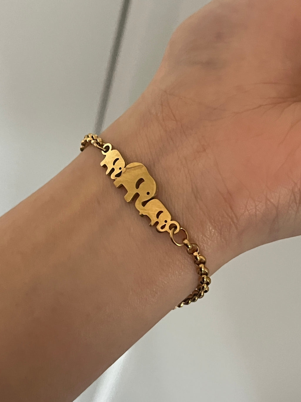 Three Elephants Dainty Bracelet – Gentle Strength, Always With You