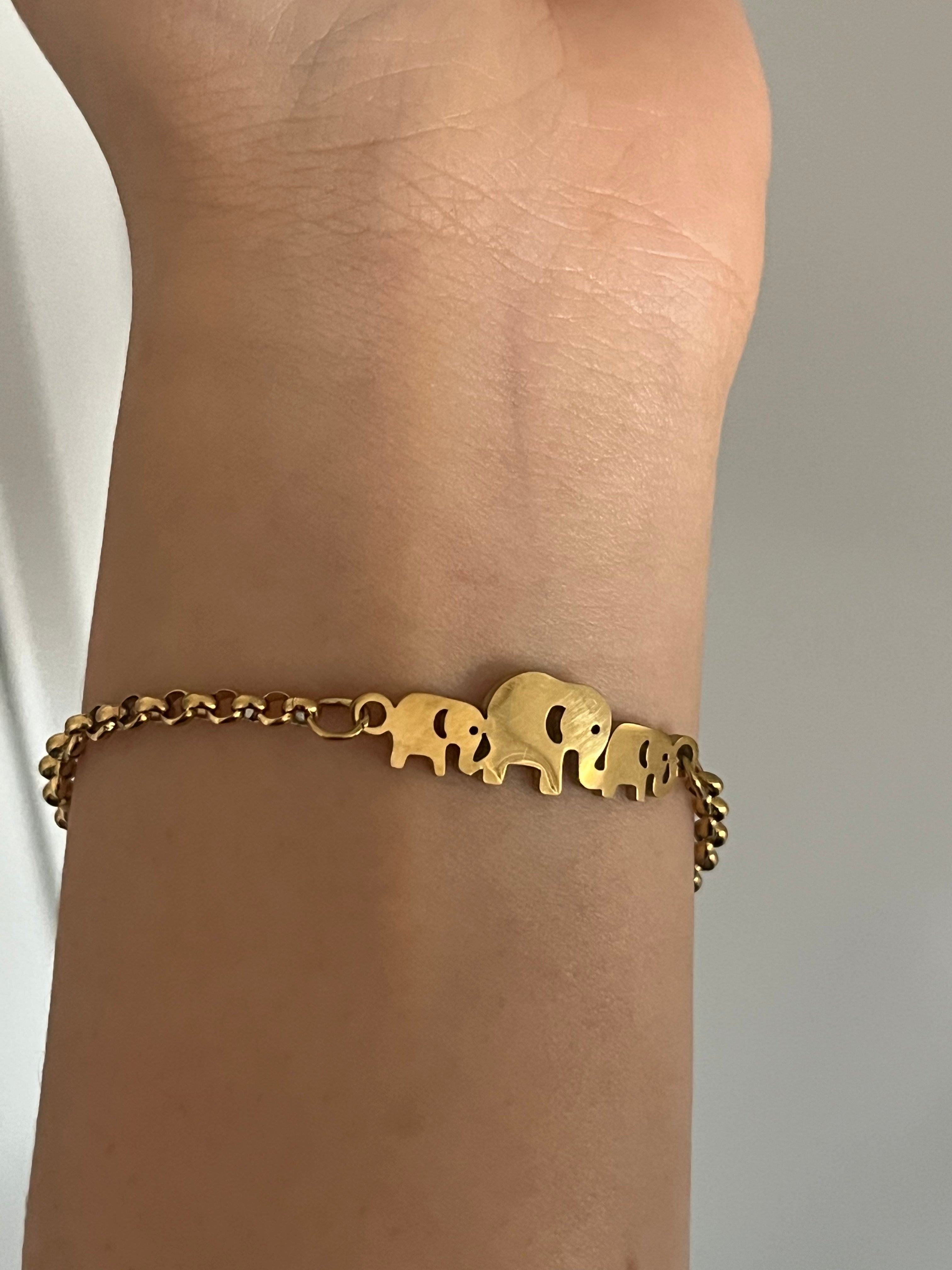 Three Elephants Dainty Bracelet – Gentle Strength, Always With You