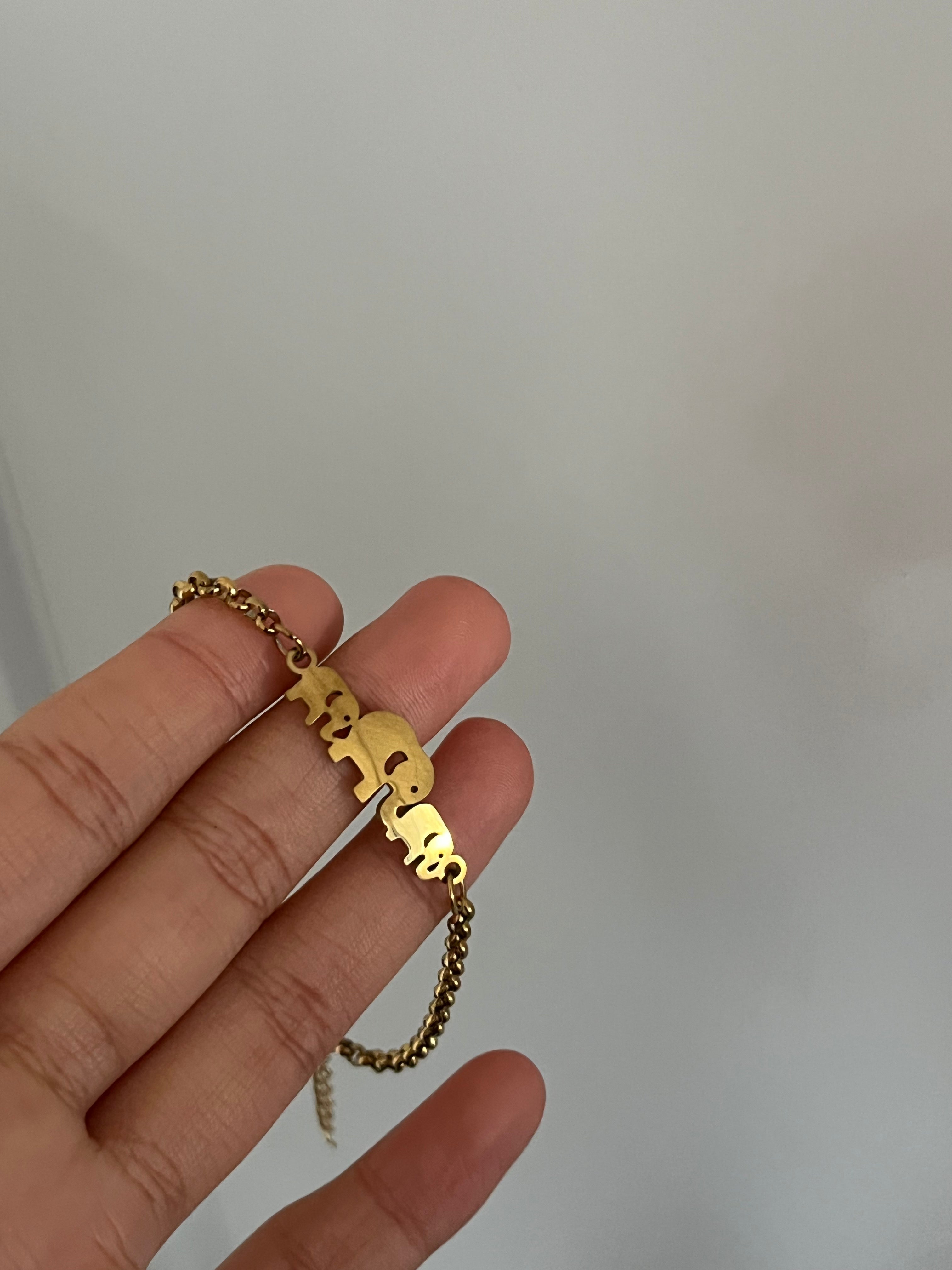 Three Elephants Dainty Bracelet – Gentle Strength, Always With You